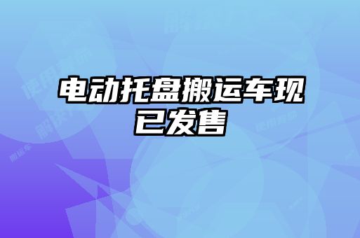 電動托盤搬運車現已發售