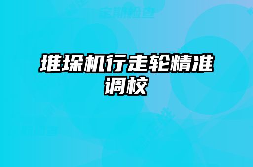 堆垛機行走輪精準調校